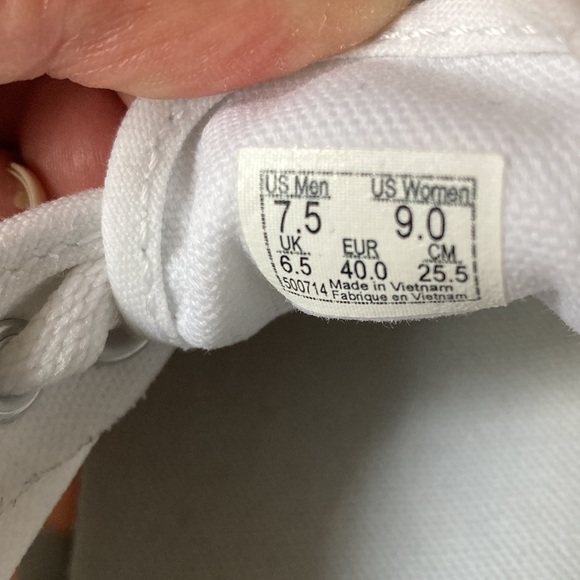 Vans White/Orange Trim Canvas Authentic Translucent Sneaker Size Men 7.5 Women 9 - Picture 9 of 9